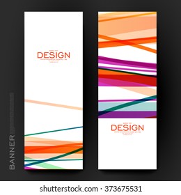 Beautiful banner vector template with abstract background. Creative modern design