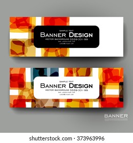 Beautiful banner vector template with abstract background. Creative modern design