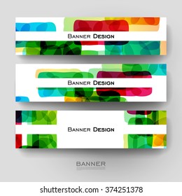 Beautiful banner vector template with abstract background. Creative modern design