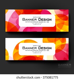 Beautiful banner vector template with abstract background. Creative modern design