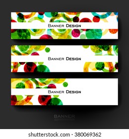 Beautiful banner vector template with abstract background. Creative modern design