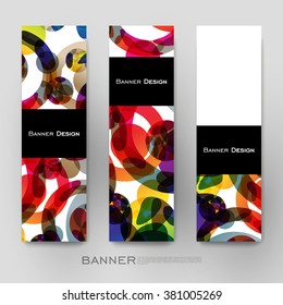 Beautiful banner vector template with abstract background. Creative modern design