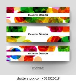 Beautiful banner vector template with abstract background. Creative modern design