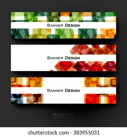Beautiful banner vector template with abstract background. Creative modern design