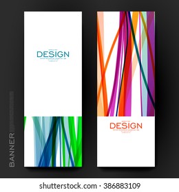 Beautiful banner vector template with abstract background. Creative modern design