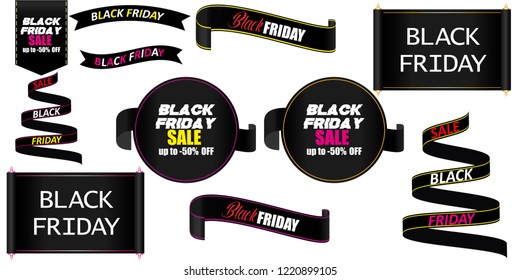 Beautiful banners on black friday. For every taste and color.