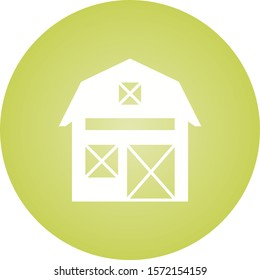 Beautiful Barn Glyph Vector Icon