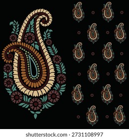 A Beautiful Baroque Ornament border Buttaa design paisley handmade artwork pattern and geometric designs and new trend border flower full dup