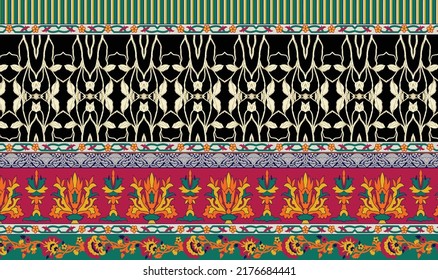 A beautiful Baroque Ornament Ethnic style border design handmade artwork pattern with watercolor, trending, texture, vintage hand drawing .