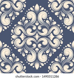 Beautiful baroque seamless pattern. Vintage, paisley elements. Traditional, Ethnic, Turkish, Indian motifs. Great for fabric and textile, wallpaper, packaging or any desired idea.