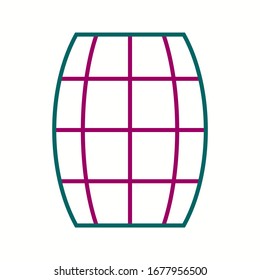 Icono del vector de línea de barril hermoso