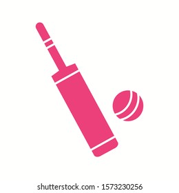 Beautiful Bat and Ball Glyph Vector Icon