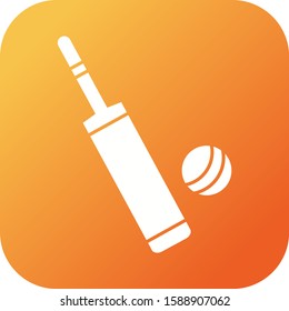 Beautiful Bat and Ball Glyph Vector Icon
