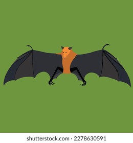 a beautiful bat vector trecing art work