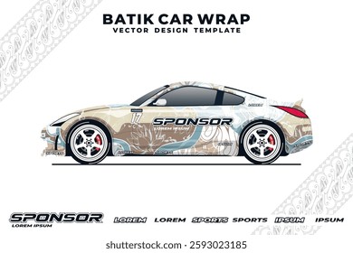 beautiful batik car wrap design 107