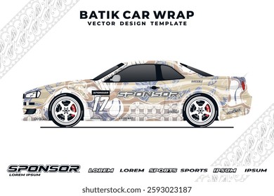 beautiful batik car wrap design 118