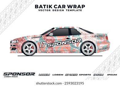 beautiful batik car wrap design 110