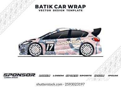 beautiful batik car wrap design 116