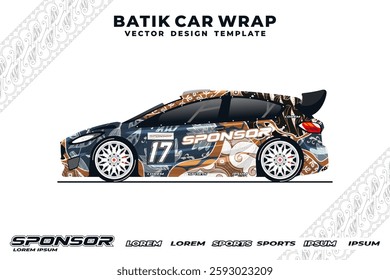 beautiful batik car wrap design 117