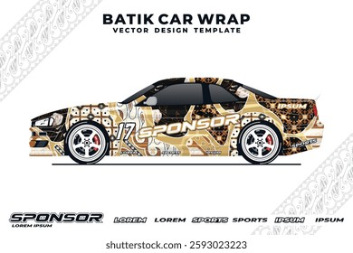 beautiful batik car wrap design 113