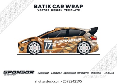 beautiful batik car wrap texture decal 93