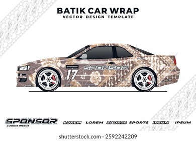 beautiful batik car wrap texture decal 98