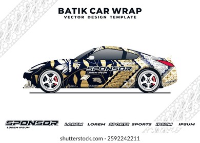 beautiful batik car wrap texture decal 83