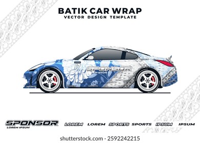 beautiful batik car wrap texture decal 80