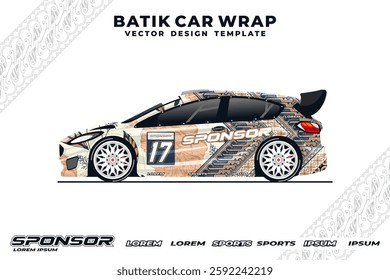 beautiful batik car wrap texture decal 100