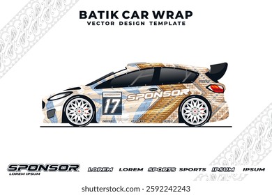 beautiful batik car wrap texture decal 78