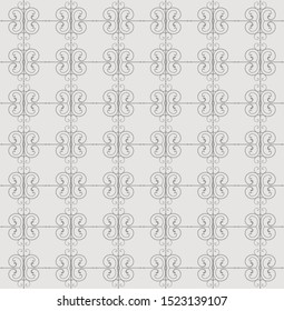 Beautiful batik ethnic seamless pattern, gray and dark neutral, stylish, for backgrounds, carpets, wallpapers, clothing, wrappers, fabrics, classic and vintage vector illustrations. floral, abstract.