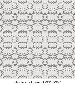 Beautiful batik ethnic seamless pattern, gray and dark neutral, stylish, for backgrounds, carpets, wallpapers, clothing, wrappers, fabrics, classic and vintage vector illustrations. floral, abstract.