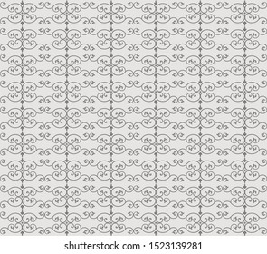 Beautiful batik ethnic seamless pattern, gray and dark neutral, stylish, for backgrounds, carpets, wallpapers, clothing, wrappers, fabrics, classic and vintage vector illustrations. floral, abstract.