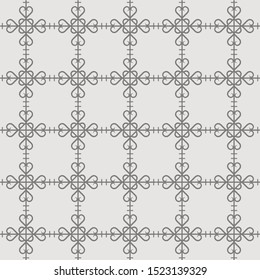 Beautiful batik ethnic seamless pattern, gray and dark neutral, stylish, for backgrounds, carpets, wallpapers, clothing, wrappers, fabrics, classic and vintage vector illustrations. floral, abstract.