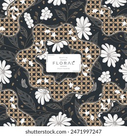 Schöne Batik Blumenmuster 15