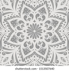 Beautiful Batik Indonesia drawing techniques that use manual hand methods, Gray and Dark Neutral, light neutral, for backgrounds, carpets, wallpapers, clothing, wrappers, fabrics, classic and vintage.