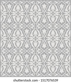 Beautiful batik pattern drawing techniques that use manual hand methods, Gray and light neutral, for backgrounds, carpets, wallpapers, clothing, wrappers, fabrics, classic and vintage.