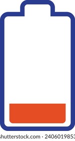 Hermoso vector de diseño de iconos bajos de la batería