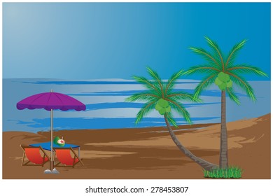 the beautiful beach