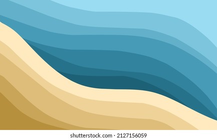 schöner Strandhintergrund mit abstraktem Design für Tapeten oder Wanddekoration