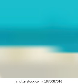 Beautiful beach with flowing blue water
