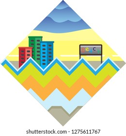 
Beautiful beach and fun party vector