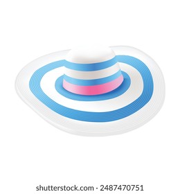 Beautiful beach hat isolated on white background. - Powered by Shutterstock - Get 15% off with code: PIKWIZARD15