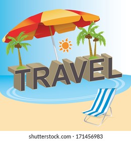 a beautiful beach with some text for summer