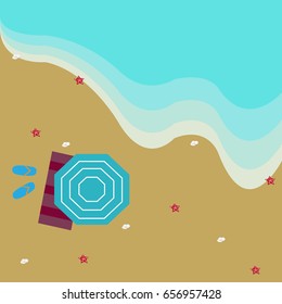 Beautiful beach top view