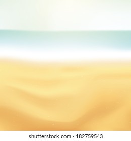 Beautiful beach and tropical sea blurry background.