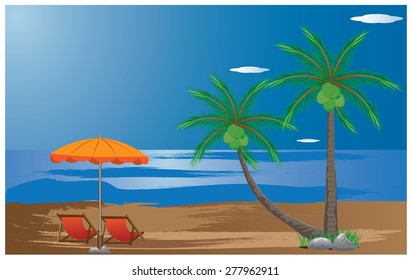 the beautiful beach vector design