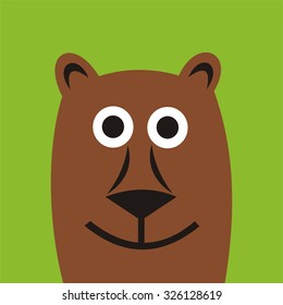 Beautiful bear cute cartoon vector illustration