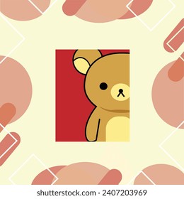 Beautiful bear design for any kinds of  vector design like cartoon, logo , cover  , wallpaper , icon etc.