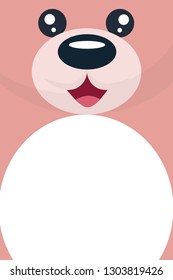 Beautiful bear valentines card to write